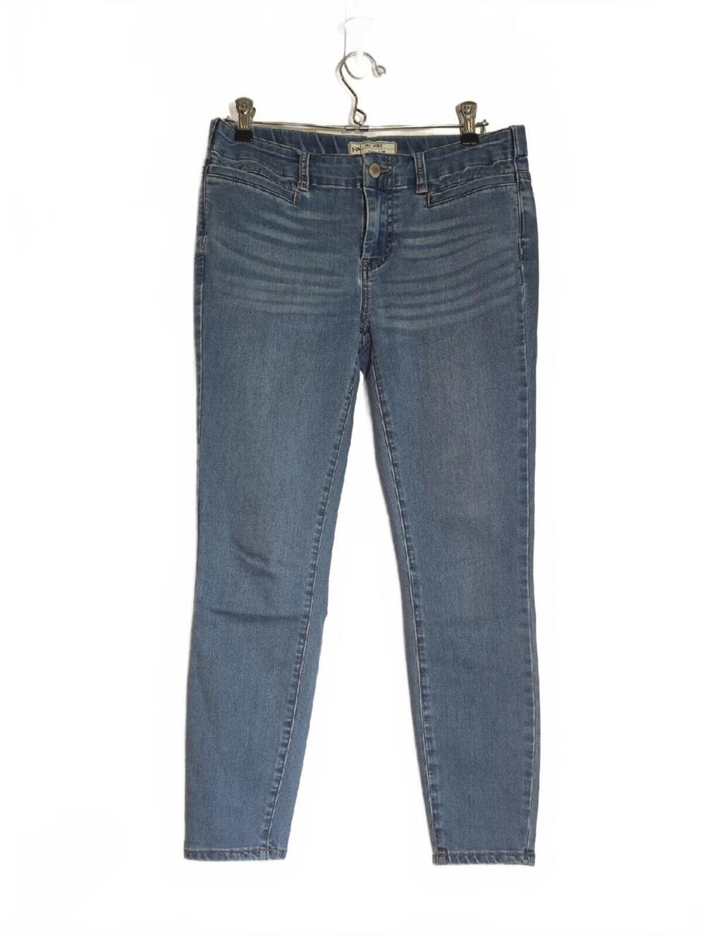 Free People Light Blue Skinny Jeans Elastic Band Size 28 Waist US 6